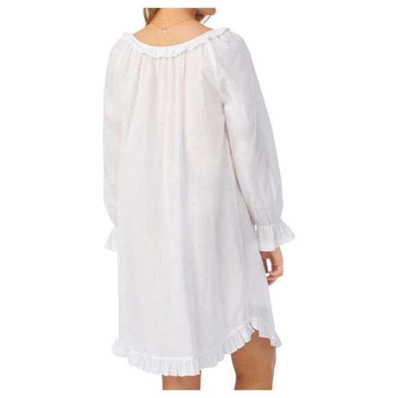 Eileen West Cotton Lawn Poet Shirt Sleep Shirt Gown Dress Floral Size XL - Picture 9 of 9